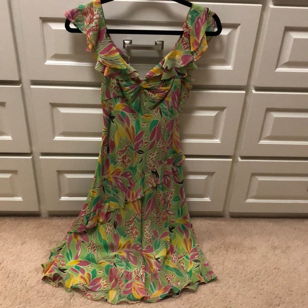 Gorgeous BCBG ruffle silk dress!